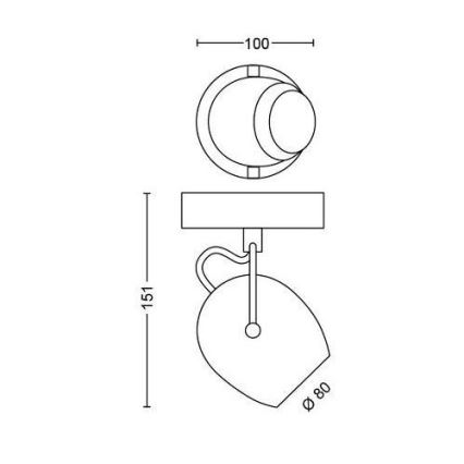 Philips 50611/31/P0 - LED spotlampe RIVANO LED/4,3W/230V