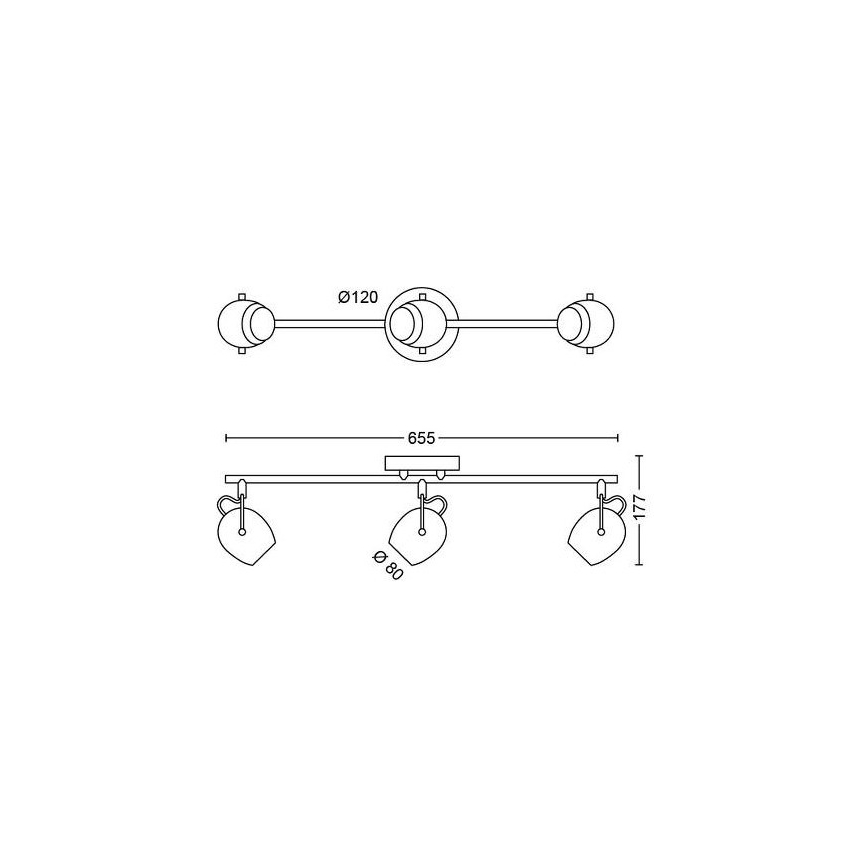 Philips - LED spotlampe 3xLED/4,5W/230V