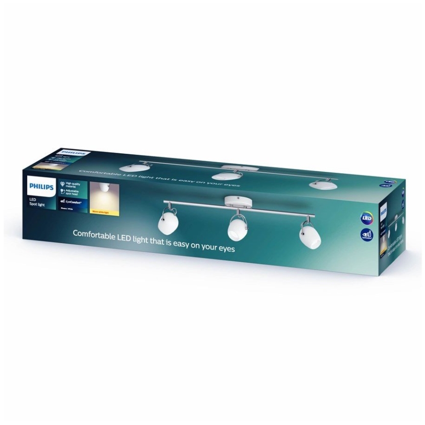 Philips 50613/31/P0 - LED spotlampe RIVANO 3xLED/4,3W/230V