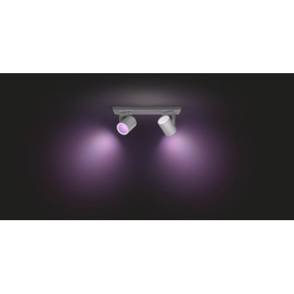 Philips - LED RGBW Spotlampe dæmpbar Hue ARGENA 2xGU10/5,7W/230V