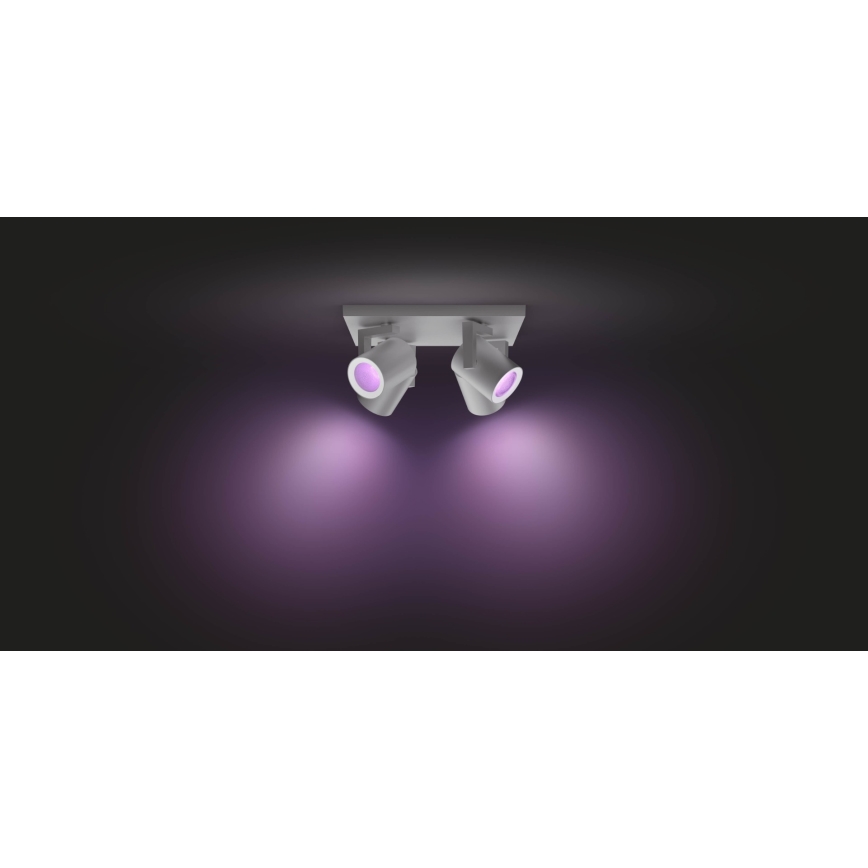 Philips 50624/48/P7 - LED spotlampe m. RGBW-farver Hue ARGENA 4xGU10/5,7W/230V