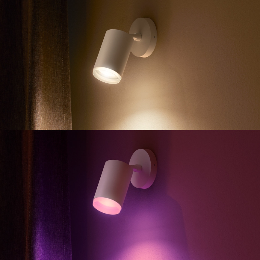 Philips - LED spotlampe m. RGBW-farrver dæmpbar Hue FUGATO 1xGU10/5,7W/230V