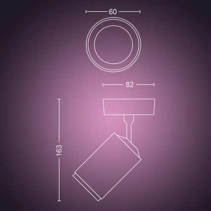 Philips - LED spotlampe m. RGBW-farrver dæmpbar Hue FUGATO 1xGU10/5,7W/230V