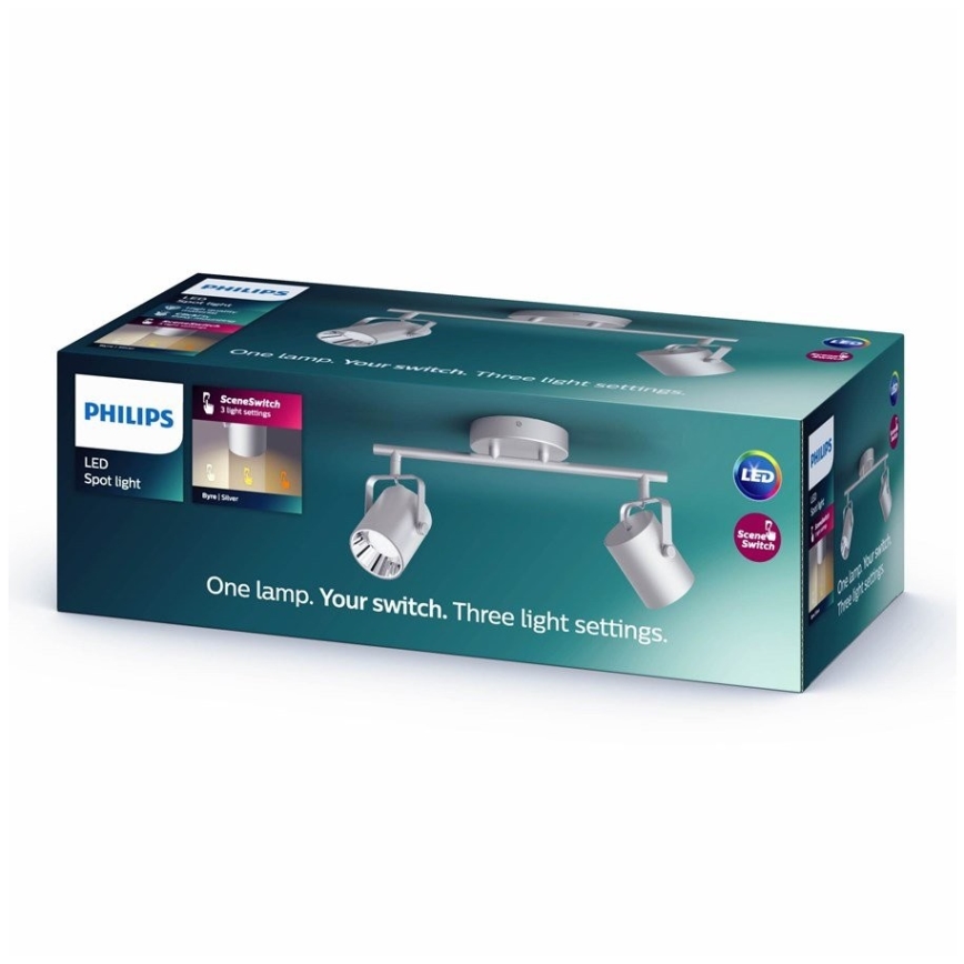 Philips 50662/14/P0 - LED spotlampe BYRE 2xLED/4,3W/230V 2200/2500/2700K