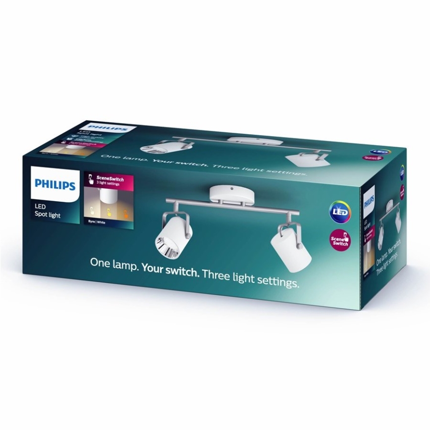 Philips - LED spotlampe 2xLED/4,3W/230V 2200/2500/2700K