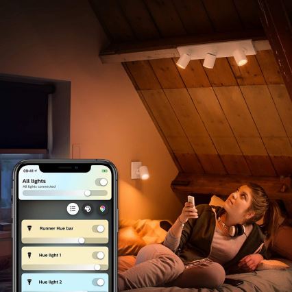 Philips - LED Dæmpbart Hue RUNNER armatur 1xGU10/5W/230V + fjernbetjening