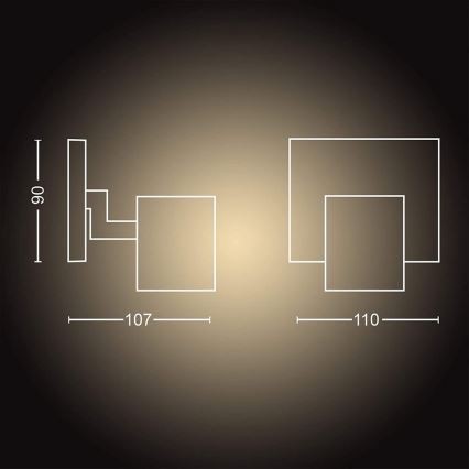 Philips - LED Dæmpbart Hue RUNNER armatur 1xGU10/5W/230V + fjernbetjening