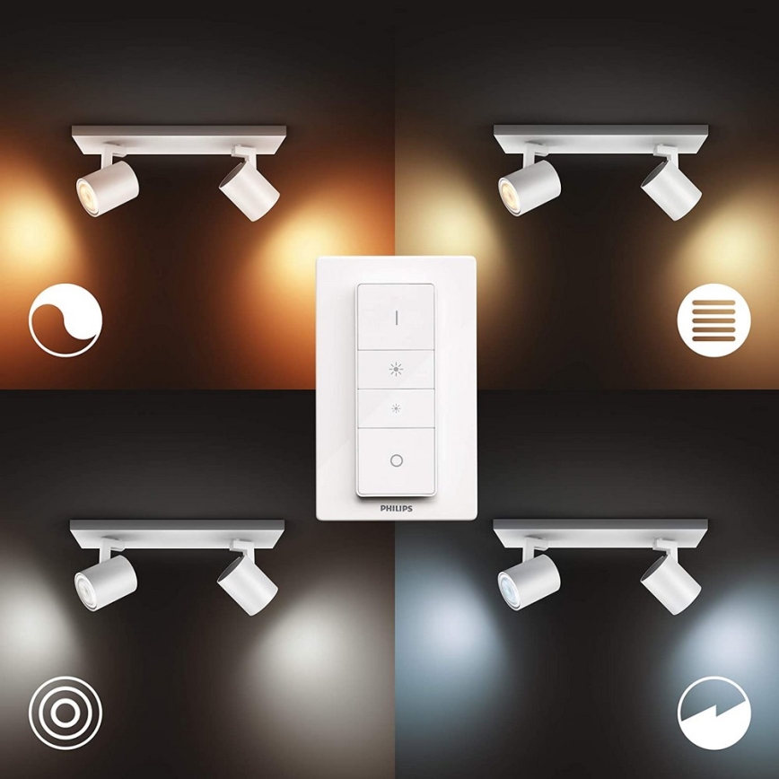 Philips - LED Dæmpbart lys Hue RUNNER 2xGU10/5W/230V + fjernbetjening