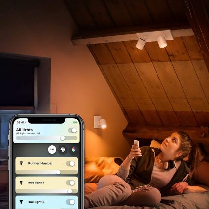 Philips - LED Dæmpbart lys Hue RUNNER 2xGU10/5W/230V + fjernbetjening