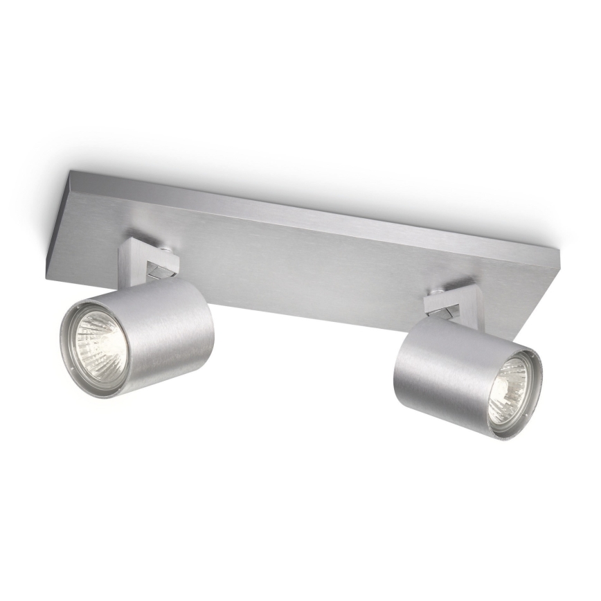 Philips 53092/48/16 - Spotlys RUNNER sølv 2xGU10/35W/230V