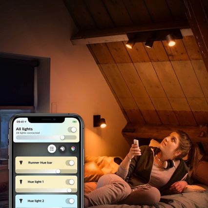 Philips - LED spotlampe dæmpbar Hue RUNNER 3xGU10/5W/230V + fjernbetjening