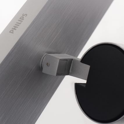 Philips - Spotlampe i mat krom 3xGU10/20W/230V