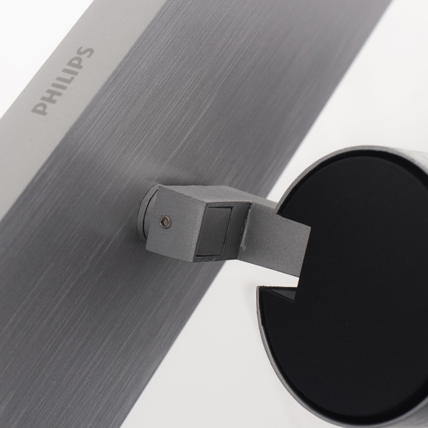 Philips - Spotlampe i mat krom 3xGU10/20W/230V