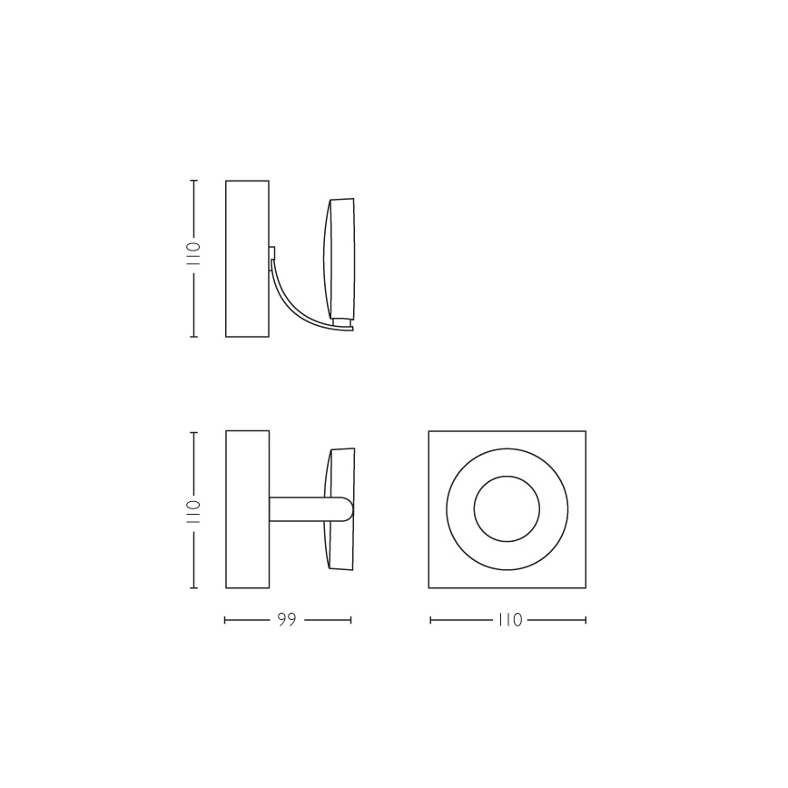 Philips 53170/31/P0 - Dæmpbar spotlampe MYLIVING CLOCKWORK LED/4,5W