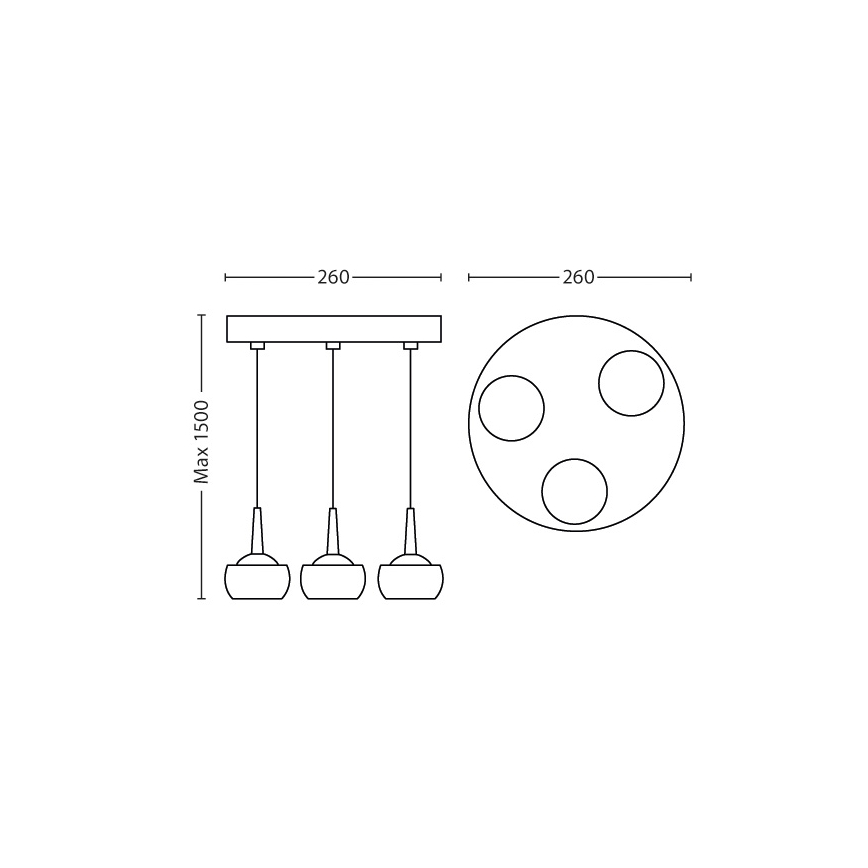 Philips 53223/11/16 - LED pendel CYPRESS 3xLED/3W/230V