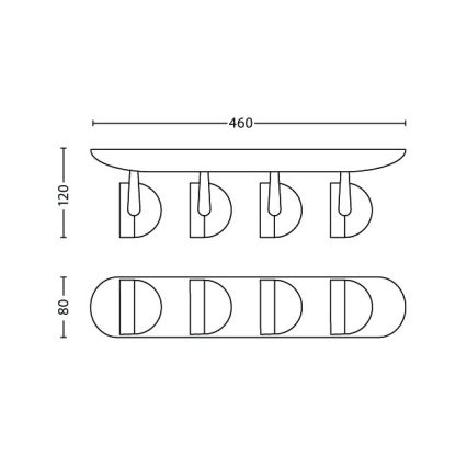 Philips - LED spotlampe 4xLED/3W/230V