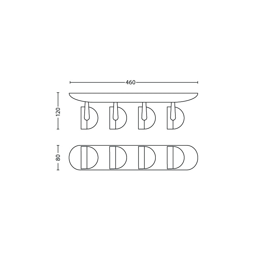 Philips - LED spotlampe 4xLED/3W/230V