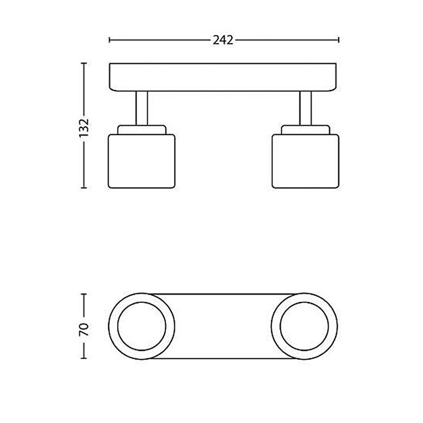 Philips - LED spotlamper 2xLED/4W/230V