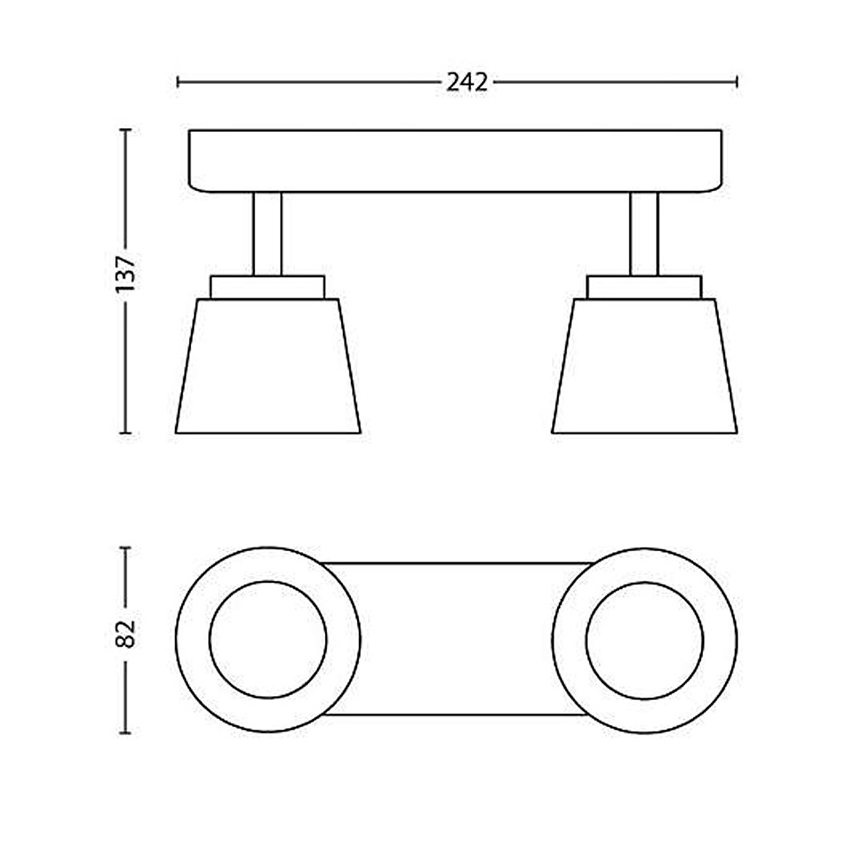 Philips - LED spotlampe 2xLED/4W/230V