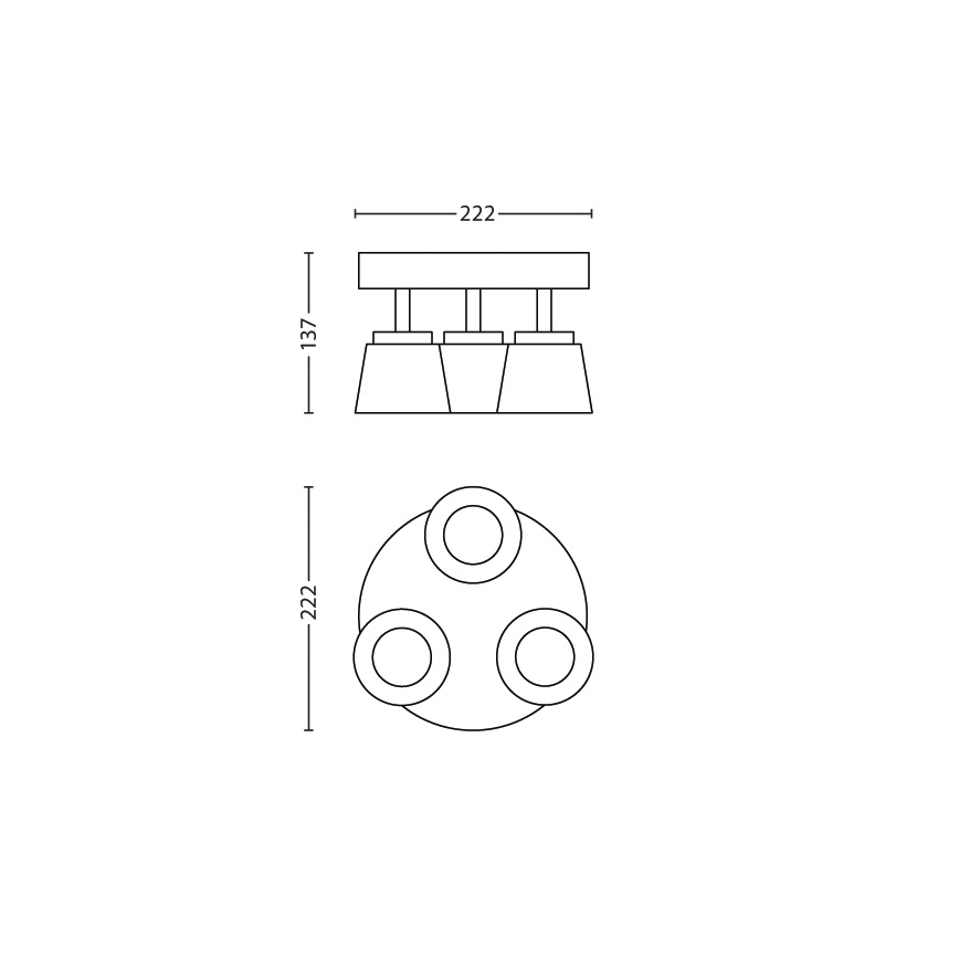 Philips - LED spotlampe 3xLED/4W/230V