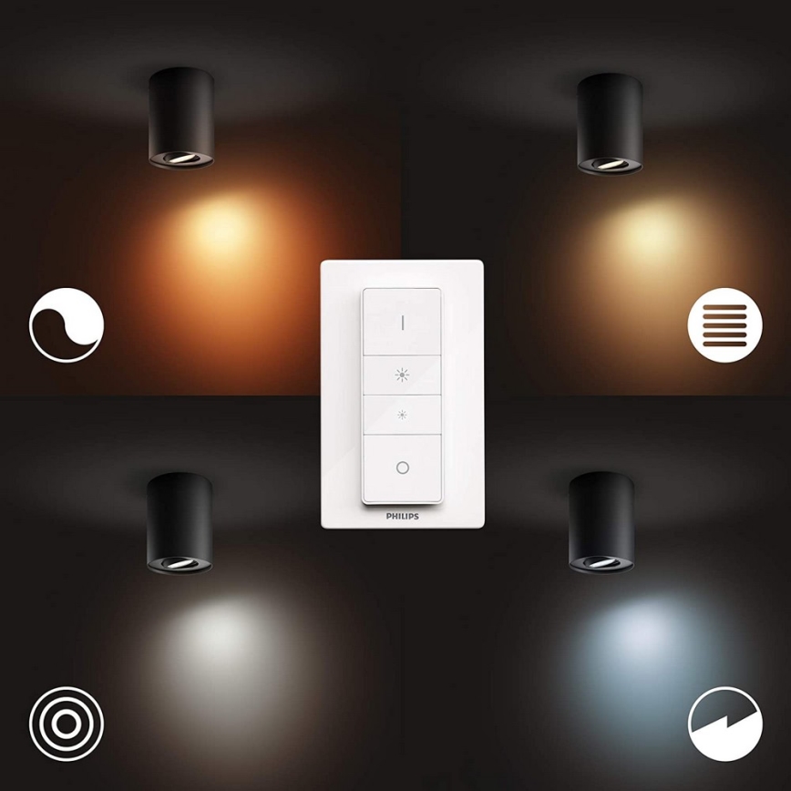 Philips - LED spotlampe dæmpbar Hue PILLAR 1xGU10/5W/230V + fjernbetjening