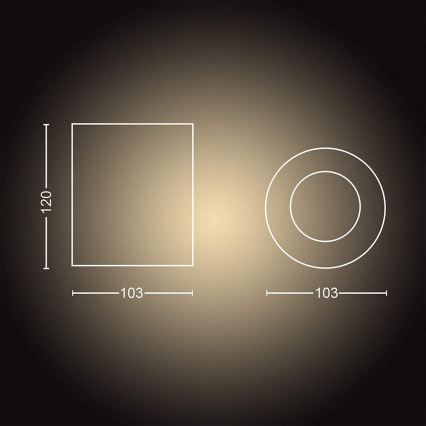 Philips - LED spotlampe dæmpbar Hue PILLAR 1xGU10/5W/230V + fjernbetjening