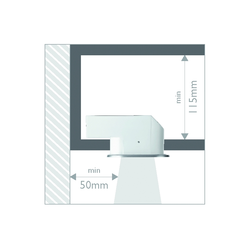 Philips 57955/48/16 - Indbygningslampe til badeværelse MYLIVING HUDDLE 1xE27/12W