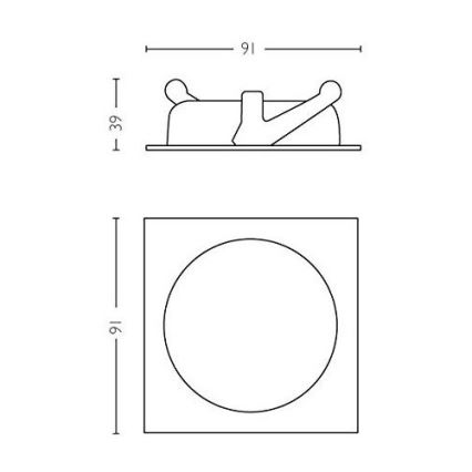 Philips 59081/17/P0 - LED indbygningslampe dæmpbar GALILEO LED/4,5W/230V