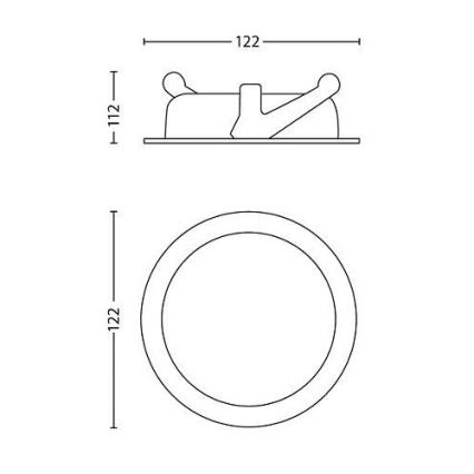 Philips - LED indbygningslampe dæmpbar/4,5W/230V