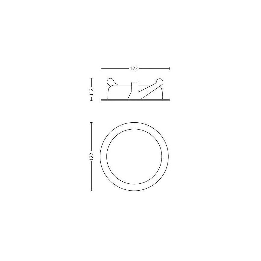 Philips - LED indbygningslampe dæmpbar/4,5W/230V