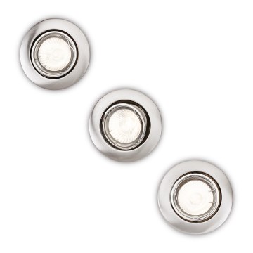 Philips 59243/17/E7 - SÆT med 3 indbygningsspot 1xGU10/50W/230V