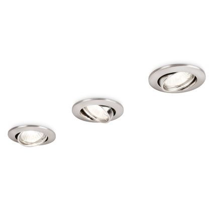 Philips 59243/17/E7 - SÆT med 3 indbygningsspot 1xGU10/50W/230V