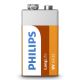 Philips 6F22L1B/10 - Zinkklorid batteri 6F22 LONGLIFE 9V 150mAh