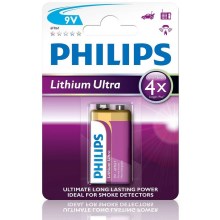 Philips 6FR61LB1A/10 - Lithiumbatteri 6LR61 LITHIUM ULTRA 9V