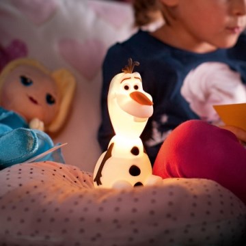 Philips 71768/08/16 - LED børnelampe DISNEY FROZEN OLAF LED/0,3W/2xAAA sneemand