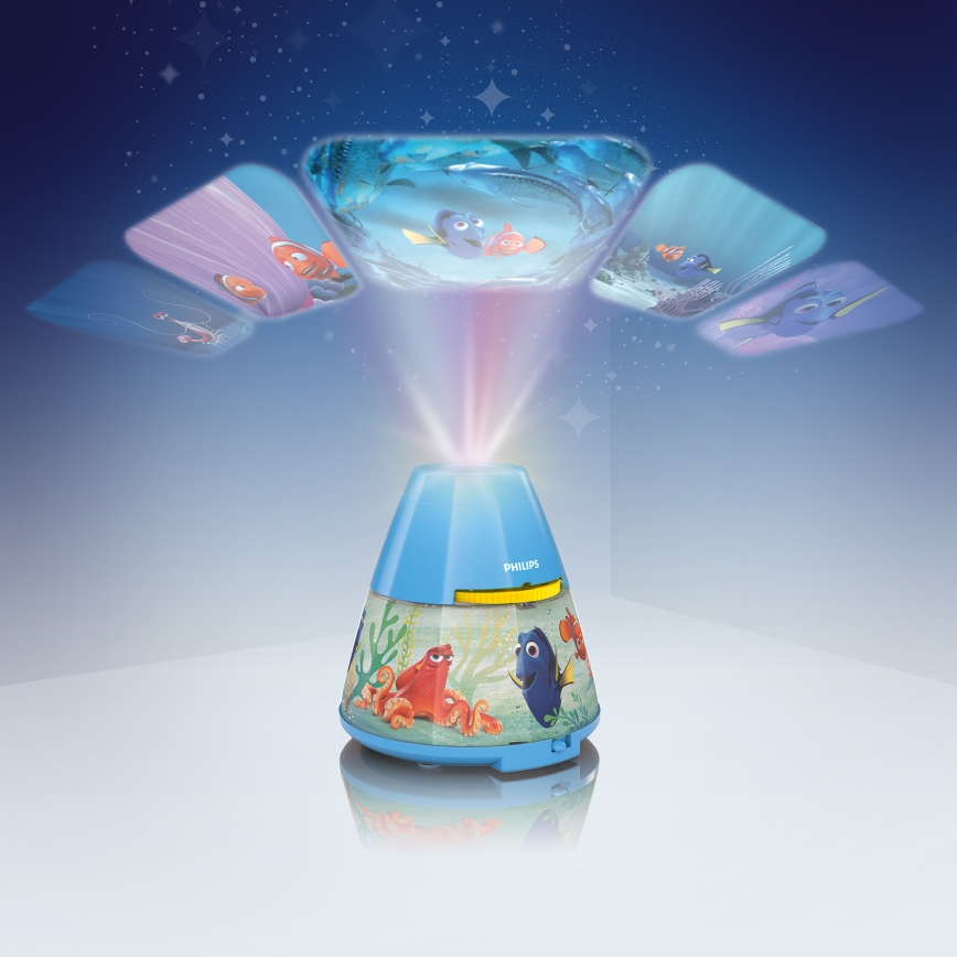 Philips 71769/90/16 - LED Projektor for børn DISNEY DORY LED/0,1W/3xAAA