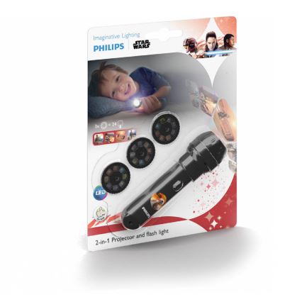 Philips 71788/30/P0 - LED-lommelygte til børn og projektor DISNEY STAR WARS LED/3xLR44