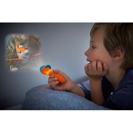 Philips 71788/53/16 - LED-lommelygte til børn og projektor DISNEY PLANES LED/3xLR44
