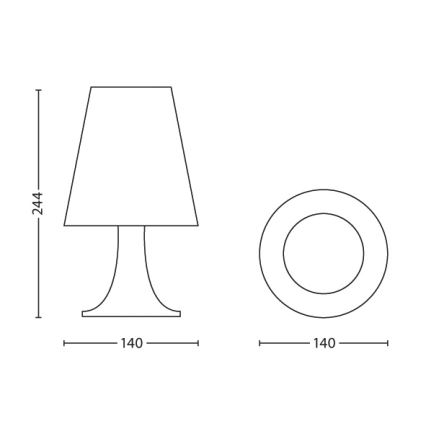 Philips - LED bordlampe til børn 1xLED/2,3W/230V