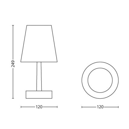 Philips - LED bordlampe til børn 1xLED/0,6W/3xAA