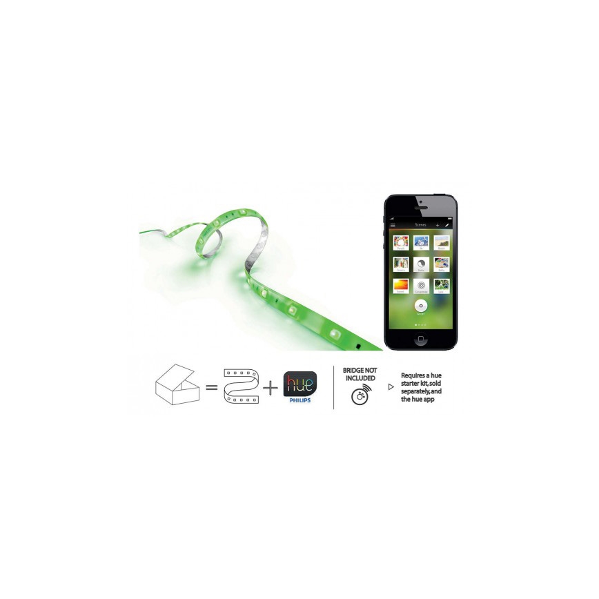 Philips - Lysbånd dæmpbar RGB LED Hue LIGHTSTRIP 2 m