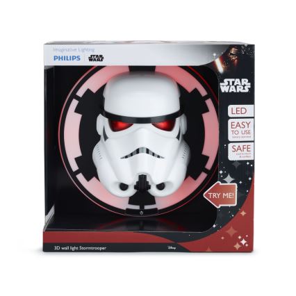 Philips 71937/31 / P0 - LED Børns Belysning DISNEY STAR WARS Stormtrooper 2xLED / 0,2W / 3V