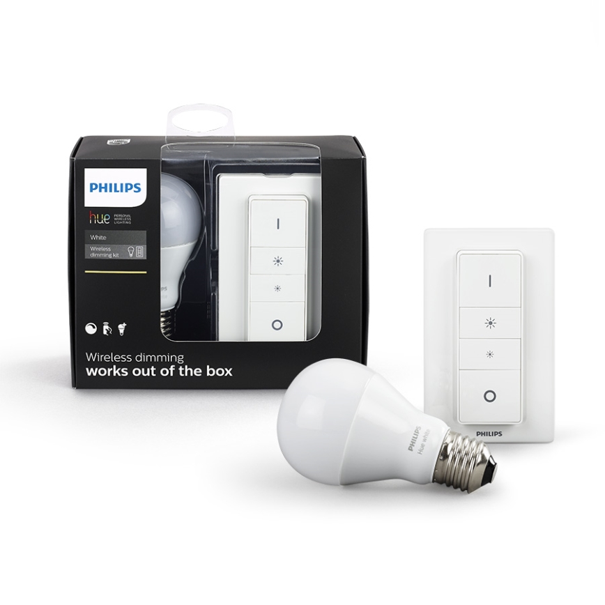 LED-pære dæmpbar Philips Hue WIRELESS DIMMING KIT 1xE27/9,5W/230V