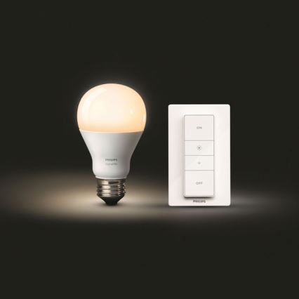 LED-pære dæmpbar Philips Hue WIRELESS DIMMING KIT 1xE27/9,5W/230V
