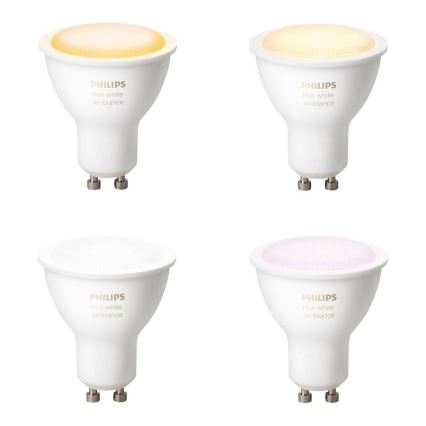 Philips - LED lysdæmper pære Hue WHITE AMBIANCE 1xGU10/5,5W 2200-6500K