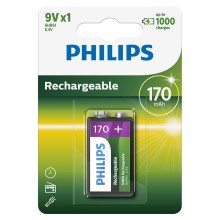 Philips 9VB1A17/10 - Genopladeligt batteri MULTILIFE NiMH/9V/170 mAh