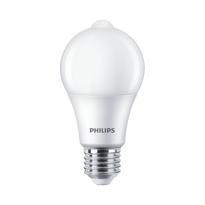 LED-pære med sensor Philips A60 E27/8W/230V 2700K