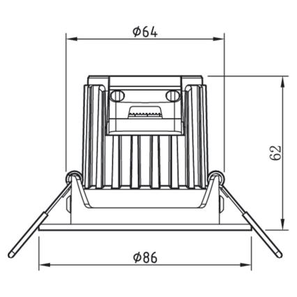 Philips - LED dæmpbart badeværelseslampe ABROSA 1xLED/9W/230V IP44