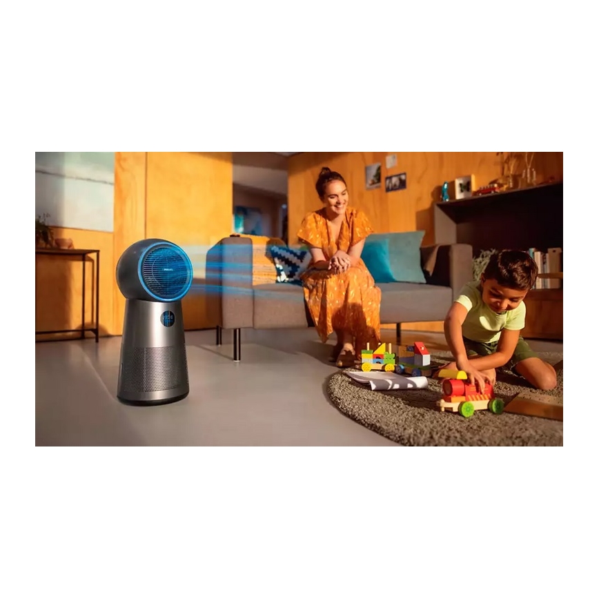 Philips AMF220/15 - Luftrenser, ventilator og luftvarmer 3-i-1 SERIES 2000 230V + fjernbetjening
