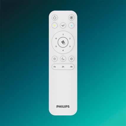 Philips - Dæmpbar LED-loftlampe med ventilator ATLAS LED/35W/230V mat krom + fjernbetjening
